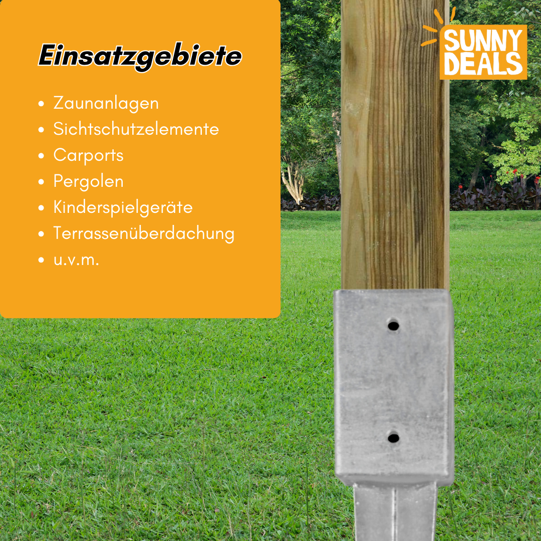 Einschlaghülsen Einsatzgebiete, Anwendungsbeispiele für Einschlagbodenanker
