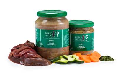 For Dogs Only Basic Menü Innereien & Beinfleisch – Nassfutter für Hunde
