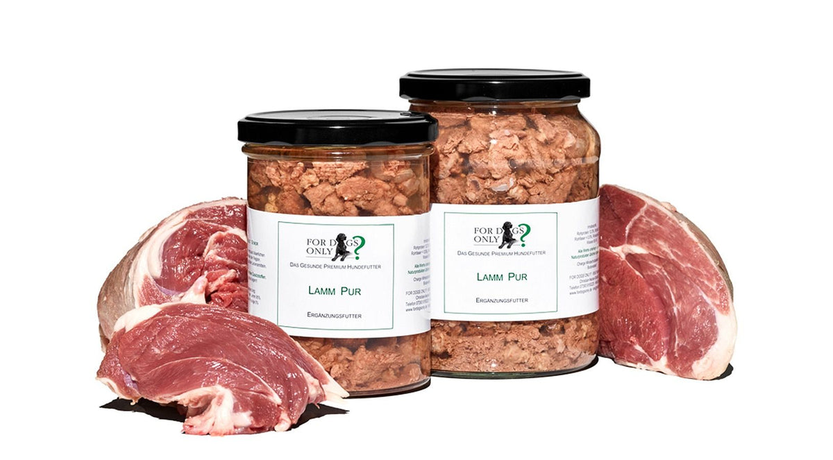 For Dogs Only Premium Hundefutter Lamm Pur - Ergänzungsfutter