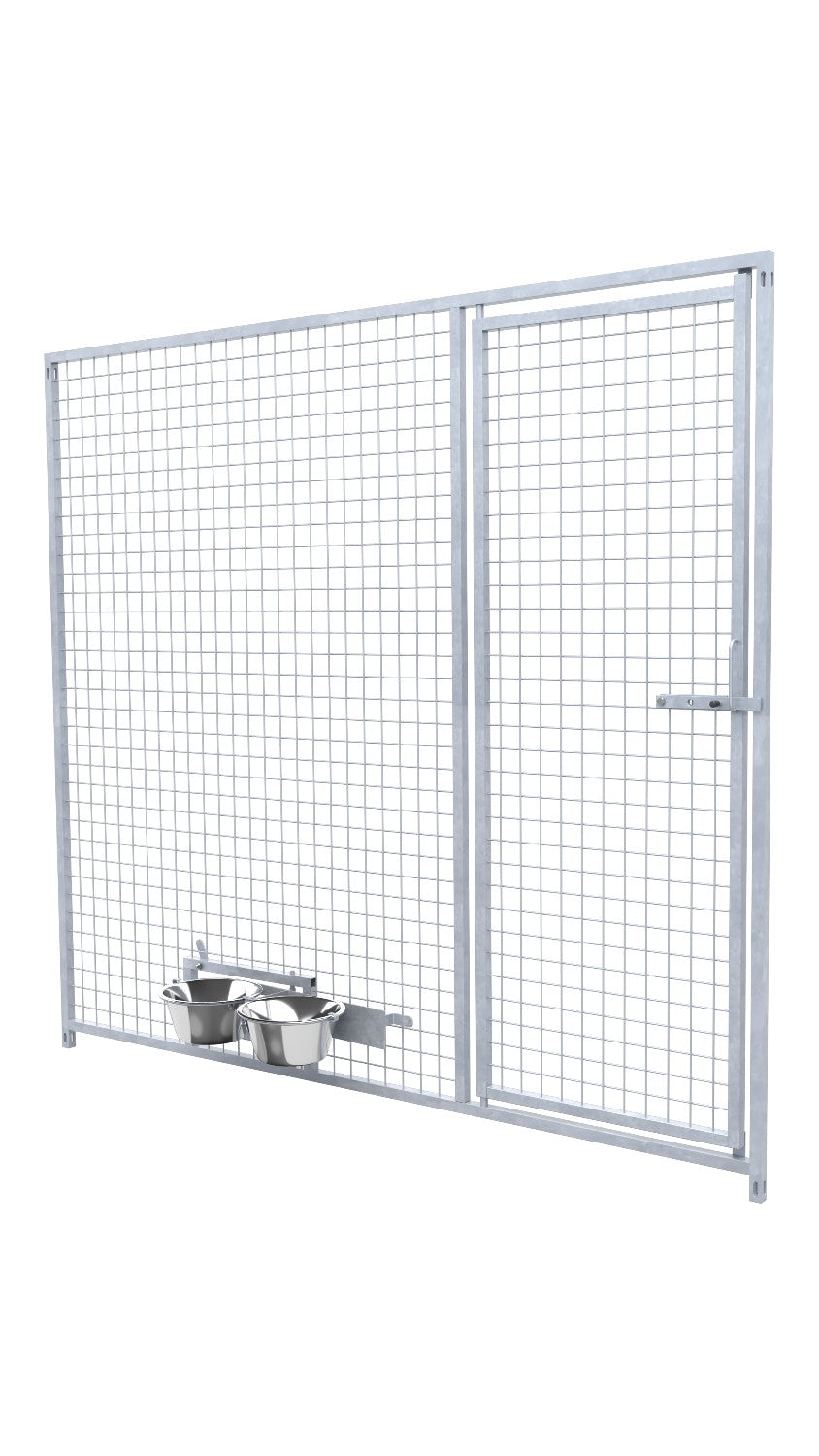 Preisstar Hundezwinger Gitter-Elemente mit Tür und Futterset 5x5 cm Maschenweite