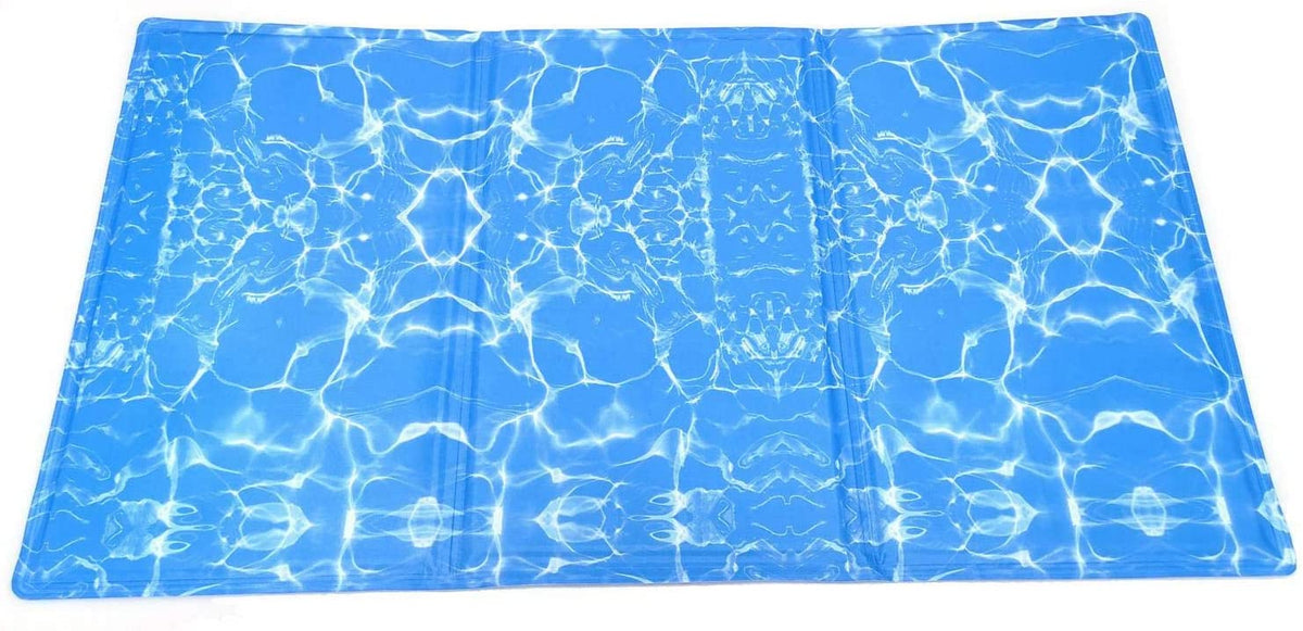 Kühlmatte für Hunde, blau Wellendesign
