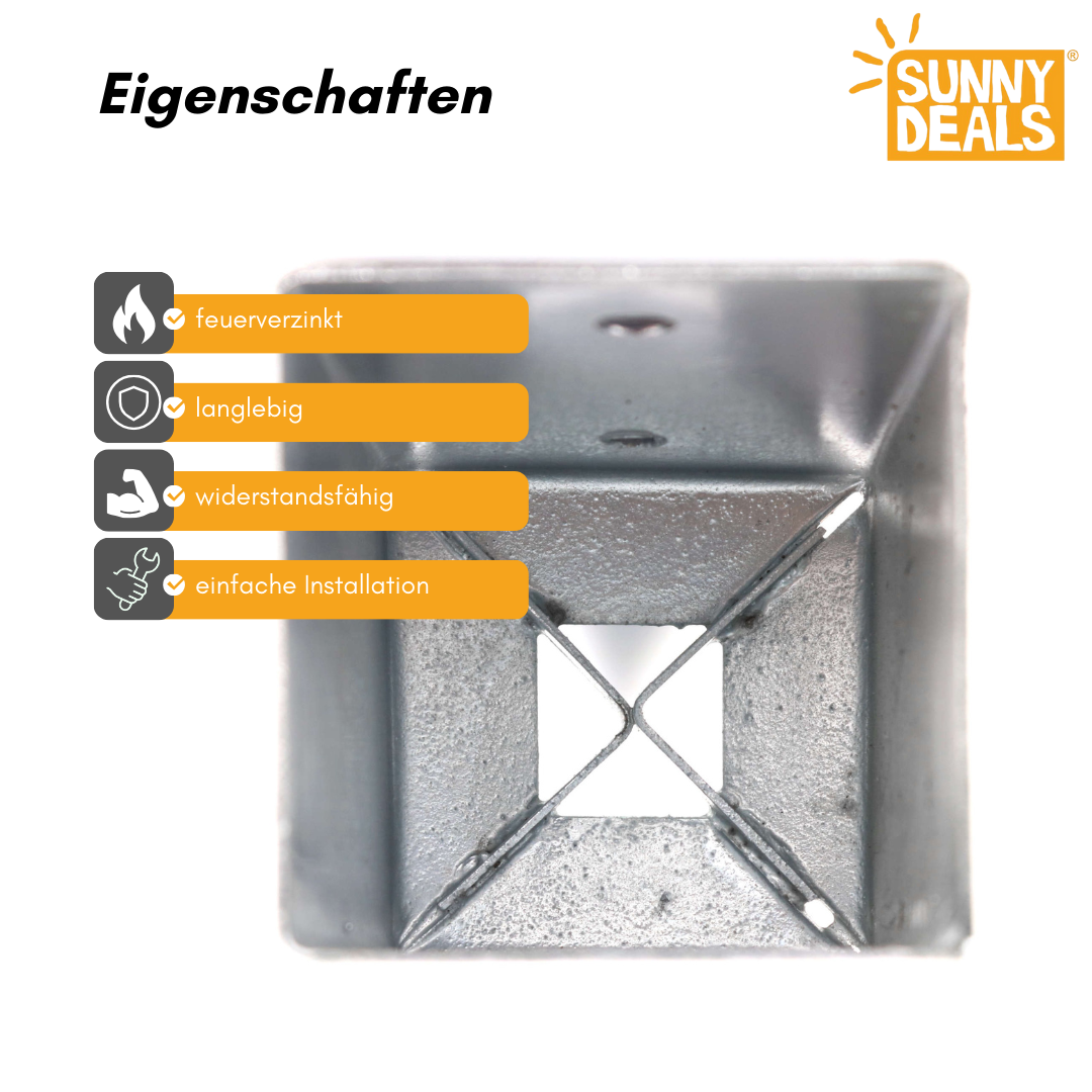 Eigenschaften der SunnyDeals Einschlaghülsen feuerverzinkt