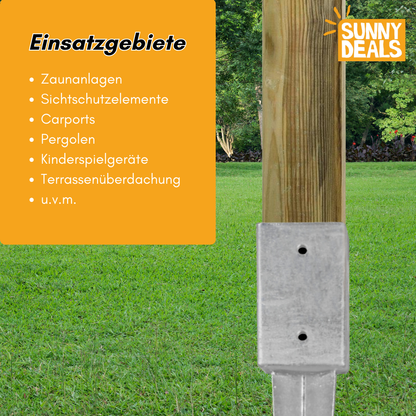 Einschlaghülsen Einsatzgebiete, Anwendungsbeispiele für Einschlagbodenanker