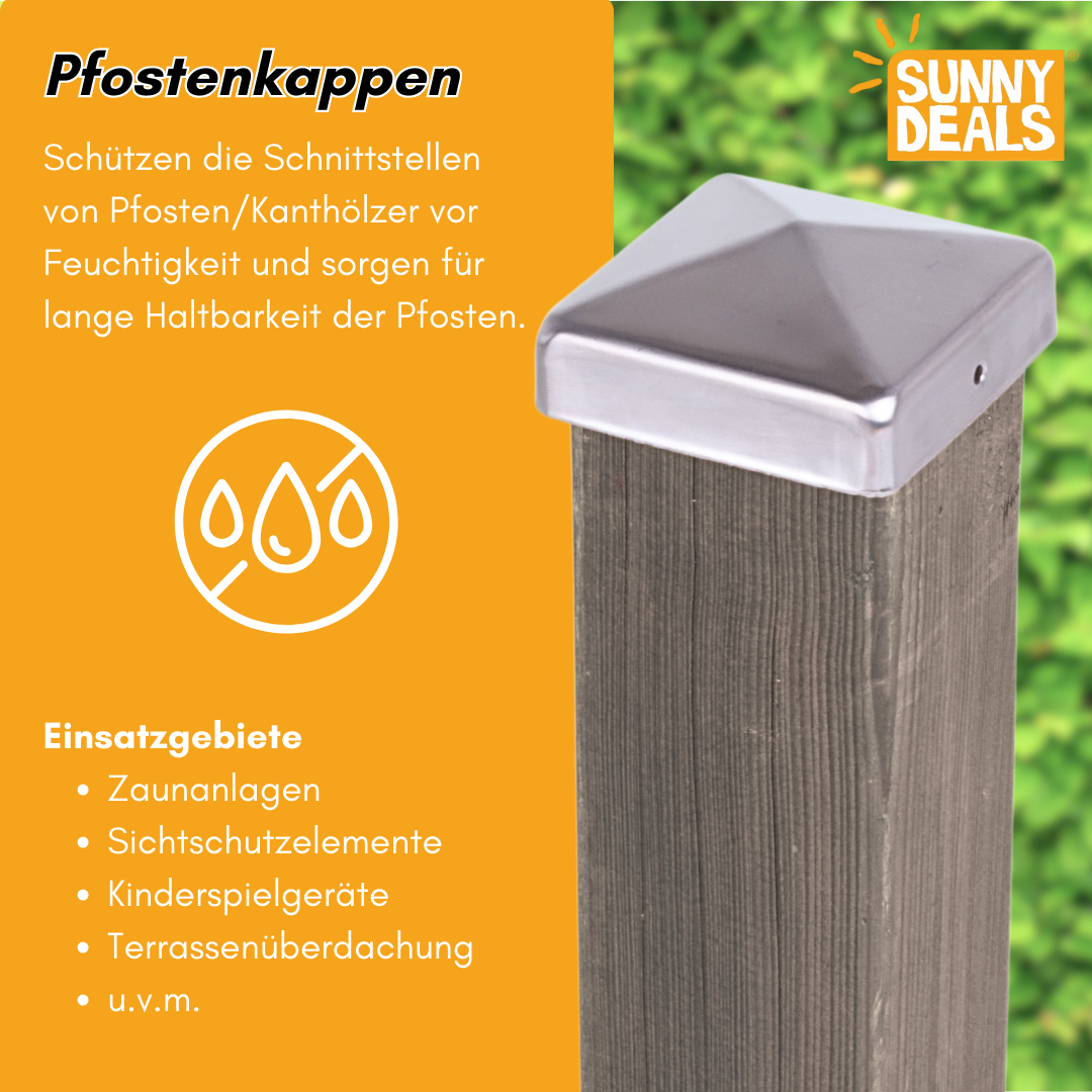 Pfostenkappen Edelstahl