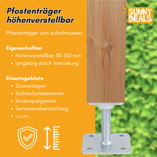 SunnyDeals Pfostenträger höhenverstellbar