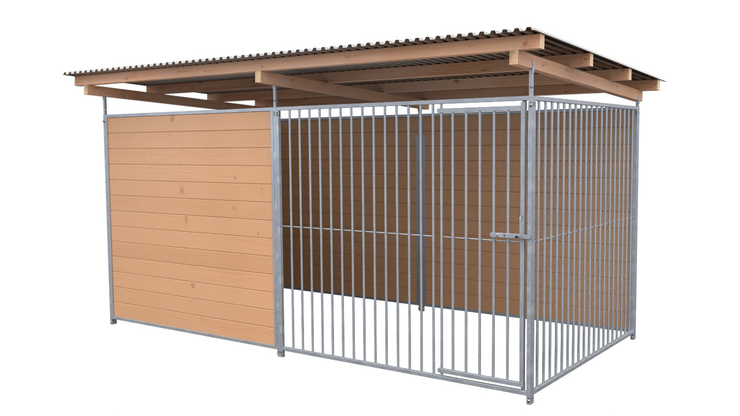 SAUERLAND Hundezwinger 2 x 4 m mit Dach