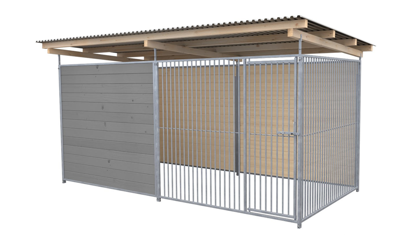 SAUERLAND Hundezwinger 2 x 4 m mit Dach