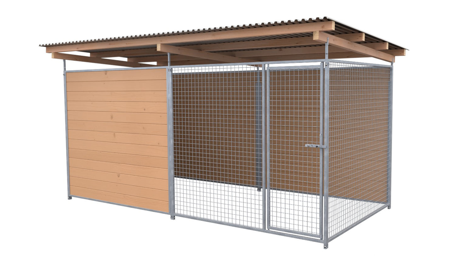 SAUERLAND Hundezwinger 2 x 4 m mit Dach