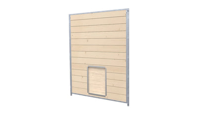Hundezwinger Holzelemente Sonderserie mit Schlupf und Klappe