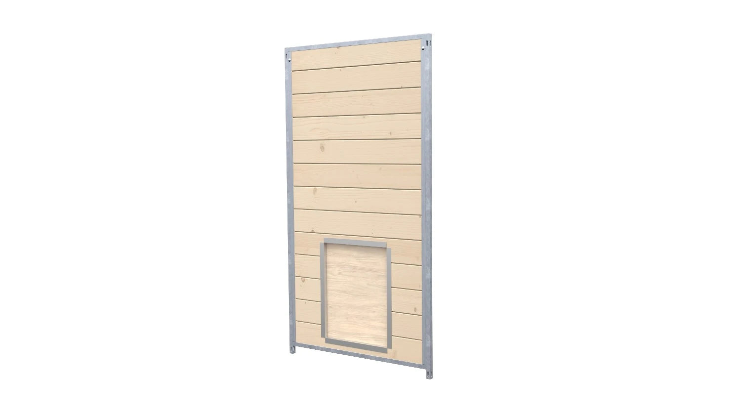 Hundezwinger Holzelemente Sonderserie mit Schlupf und Klappe
