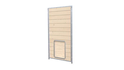 Hundezwinger Holzelemente Sonderserie mit Schlupf und Klappe
