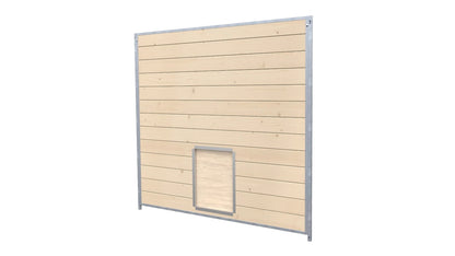 Hundezwinger Holzelemente Sonderserie mit Schlupf und Klappe