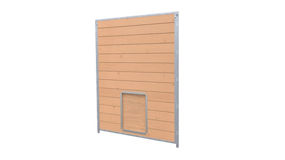 Hundezwinger Holzelemente Sonderserie mit Schlupf und Klappe