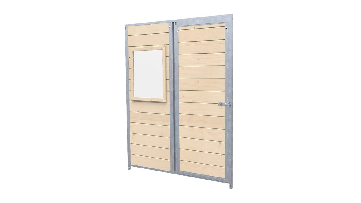 Hundezwinger Holzelemente Sonderserie mit Fenster und Tür