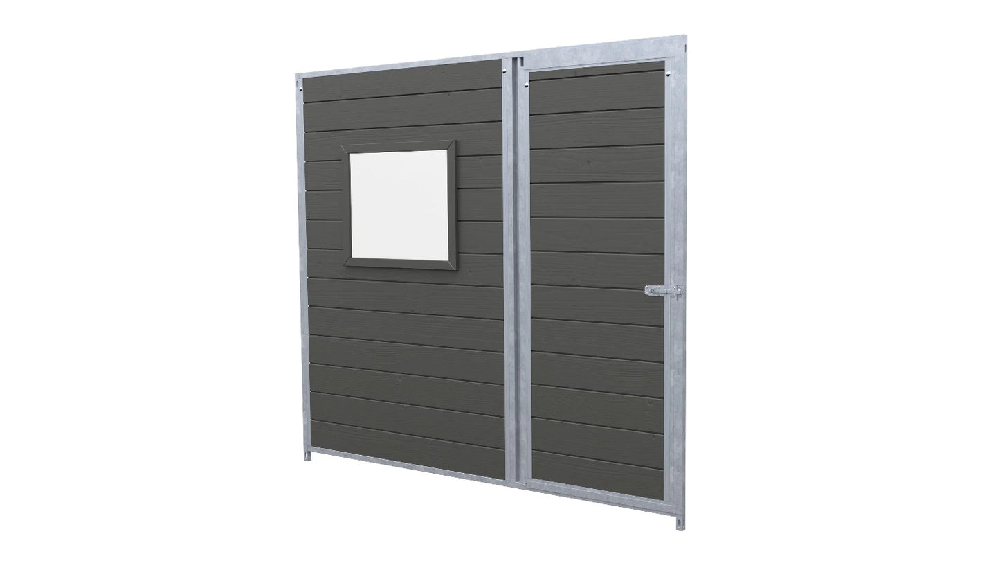 Hundezwinger Holzelemente Sonderserie mit Fenster und Tür