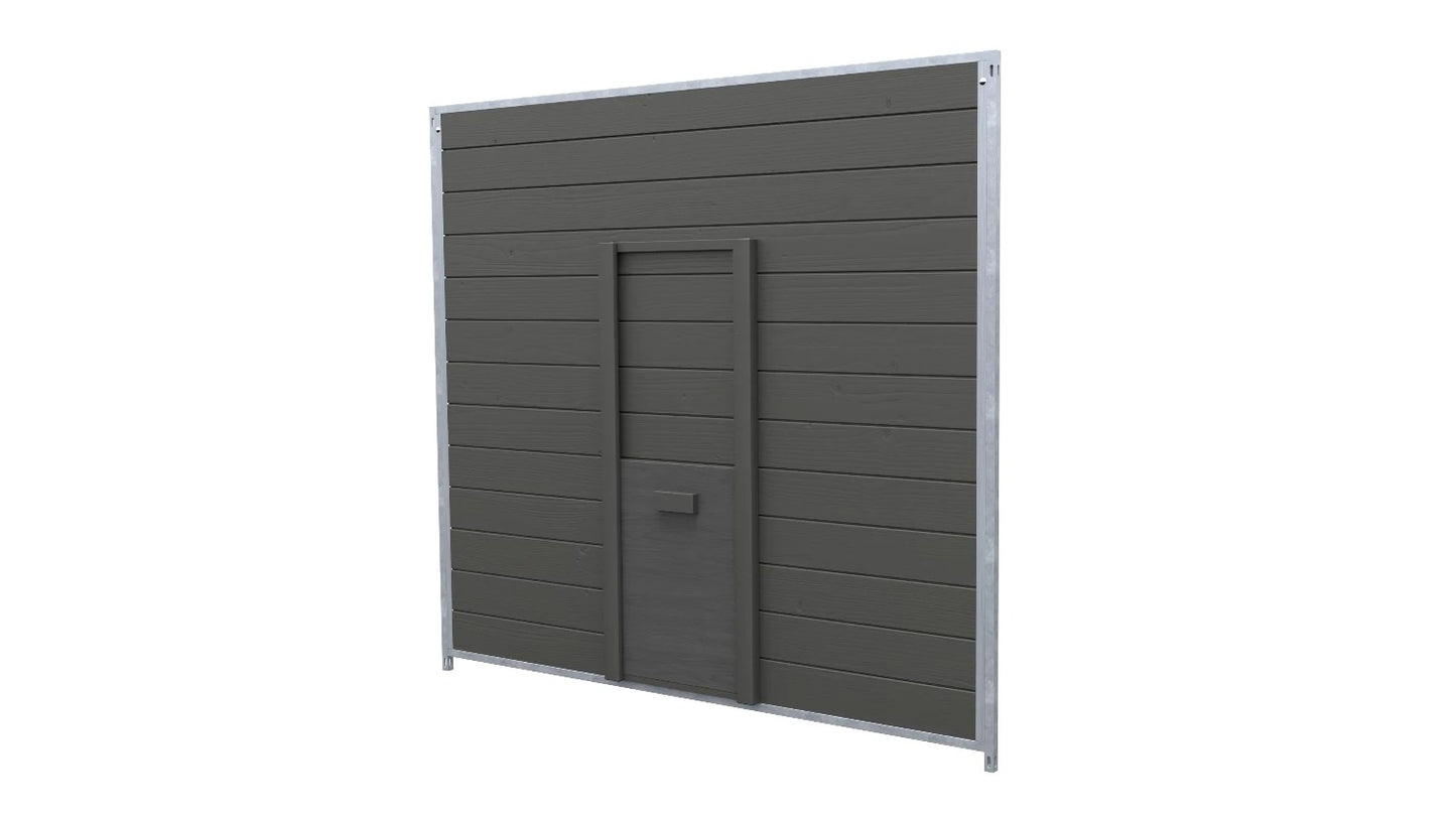 Hundezwinger Holzelemente Sonderserie mit Schlupf und Schieber