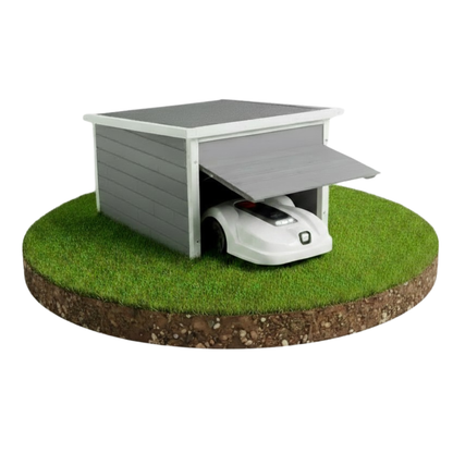 Rasenroboter-Garage, Rasenmäher Haus für selbstfahrende Rasenmähroboter, Holz
