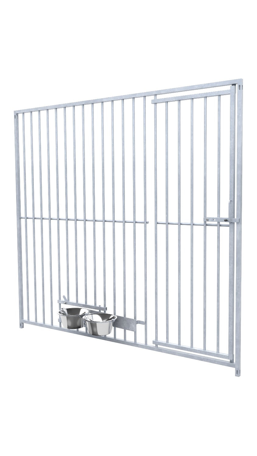 Preisstar Hundezwinger Rohrstab-Elemente mit Tür und Futterset 8 cm Rohrabstand