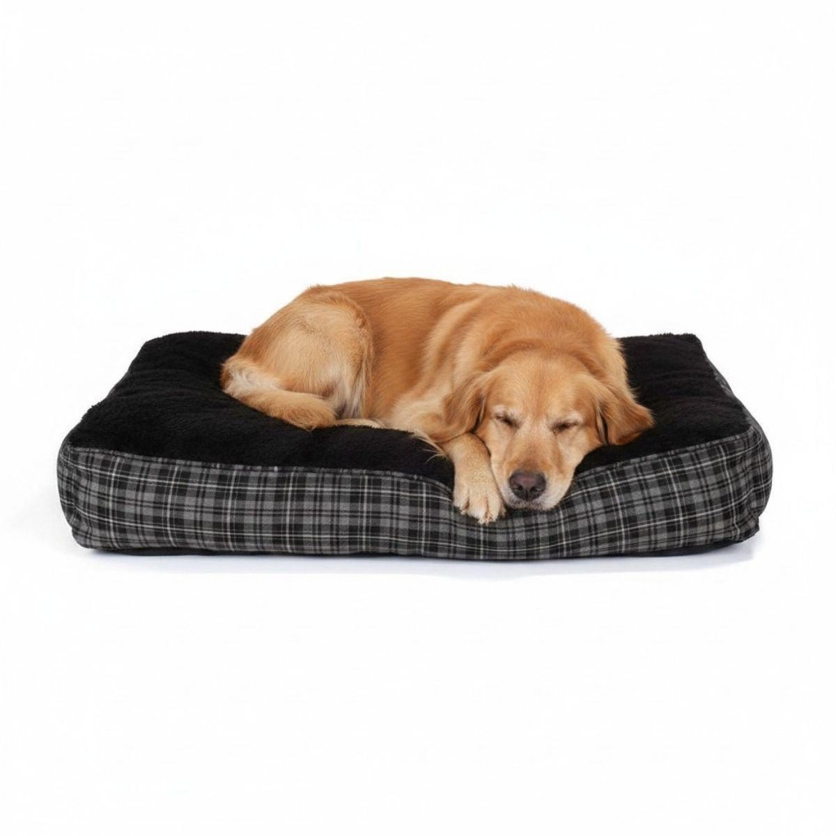 Hundekissen extra dick, grau / schwarz
