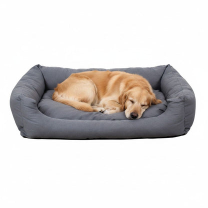 Hundebett modern grau, mit Wendekissen