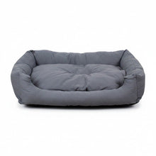 Hundebett modern grau, mit Wendekissen