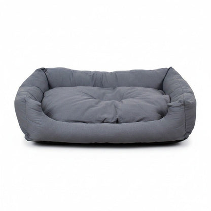 Hundebett modern grau, mit Wendekissen