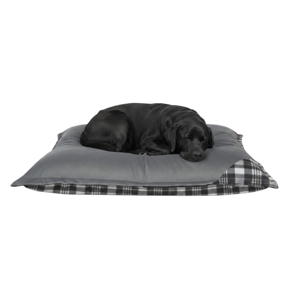 Hundebett / Hundekissen XXL grau/Karo, 120x100 cm, Wendekissen