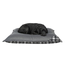 Hundebett / Hundekissen XXL grau/Karo, 120x100 cm, Wendekissen