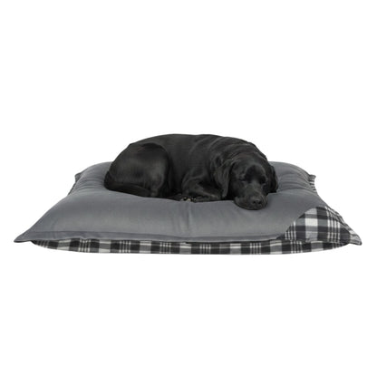 Hundebett / Hundekissen XXL grau/Karo, 120x100 cm, Wendekissen