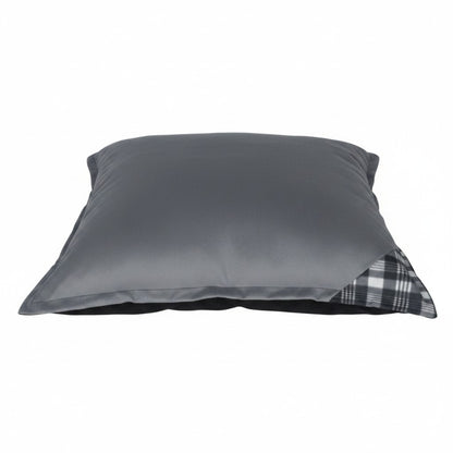 Hundebett / Hundekissen XXL grau/Karo, 120x100 cm, Wendekissen