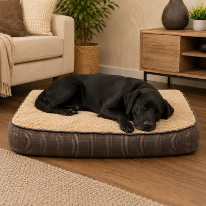 Hundekissen XL extra dick, Tweed-Optik, 100x70 cm