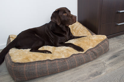 Hundekissen XL extra dick, Tweed-Optik, 100x70 cm