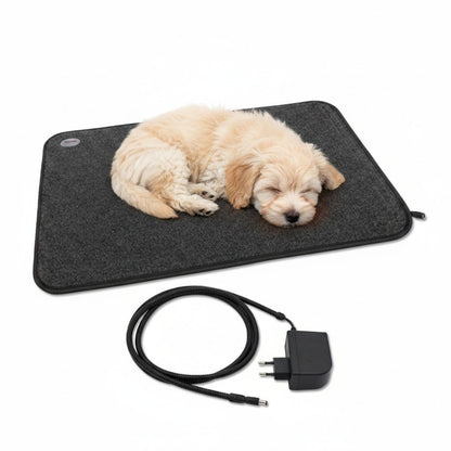 Wärmeplatte / Heizmatte für Hunde, elektrisch beheizte Unterlage aus Filz