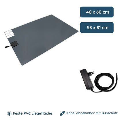 Wärmeplatte / Heizmatte für Hunde, elektrisch beheizte Unterlage aus PVC