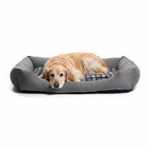 XXL Hundebett / Hundekissen grau, 120x80 cm mit Wendekissen