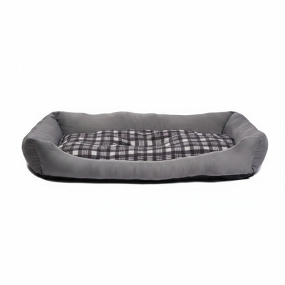 XXL Hundebett / Hundekissen grau, 120x80 cm mit Wendekissen