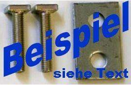 Beispielhafte Zusammenstellung eines Sets mit Befestigungsmaterial für ein Zwingerelement