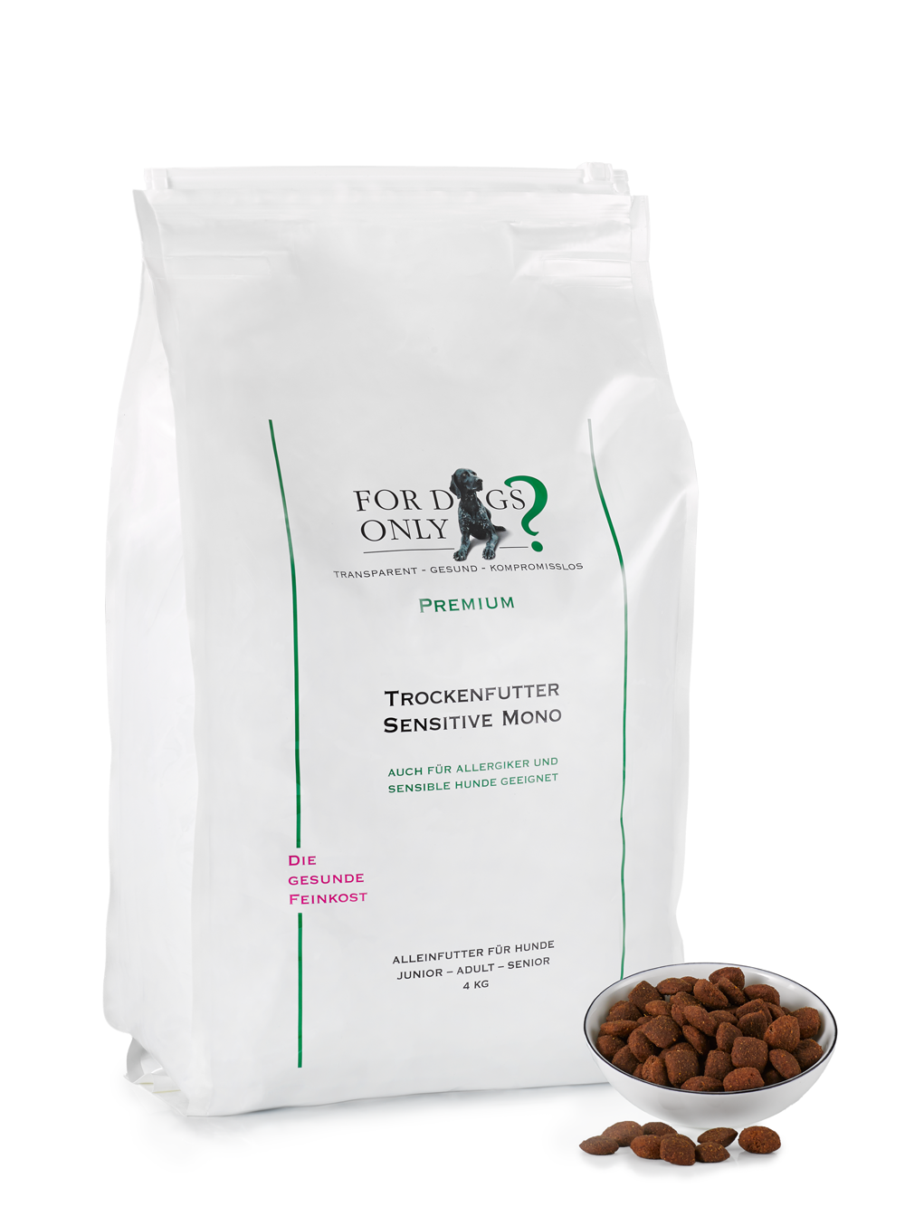 For Dogs Only Sensitive Mono – Trockenfutter für Hunde 4 kg