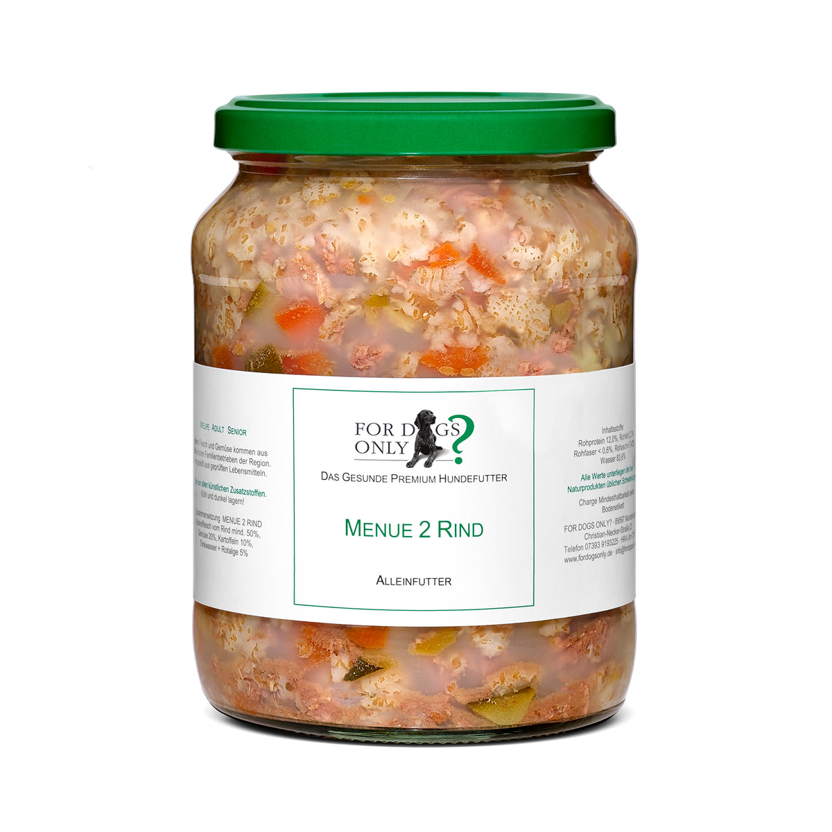 For Dogs Only Premium Hundefutter Menue Rind - Nassfutter