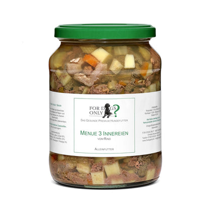 For Dogs Only Premium Hundefutter Menue Innereien & Beinfleisch - Nassfutter