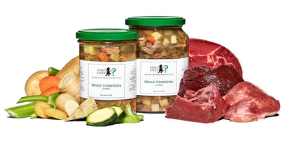 For Dogs Only Premium Hundefutter Menue Innereien & Beinfleisch - Nassfutter