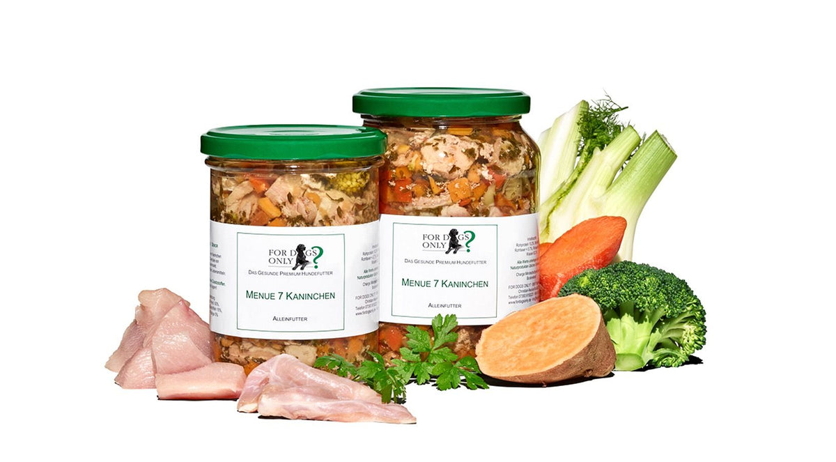 For Dogs Only Premium Hundefutter Menue Kaninchen - Nassfutter
