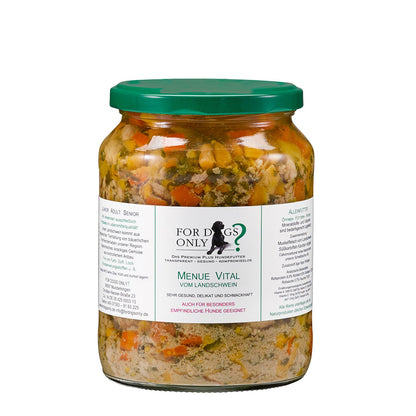 For Dogs Only Premium Hundefutter Menue Vital vom Landschwein - Nassfutter