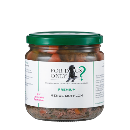 For Dogs Only Premium Hundefutter Menue Mufflon - Nassfutter