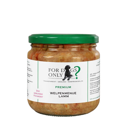 For Dogs Only Premium Hundefutter Welpenmenue mit Lamm - Nassfutter