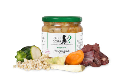 For Dogs Only Premium Hundefutter Welpenmenue mit Lamm - Nassfutter