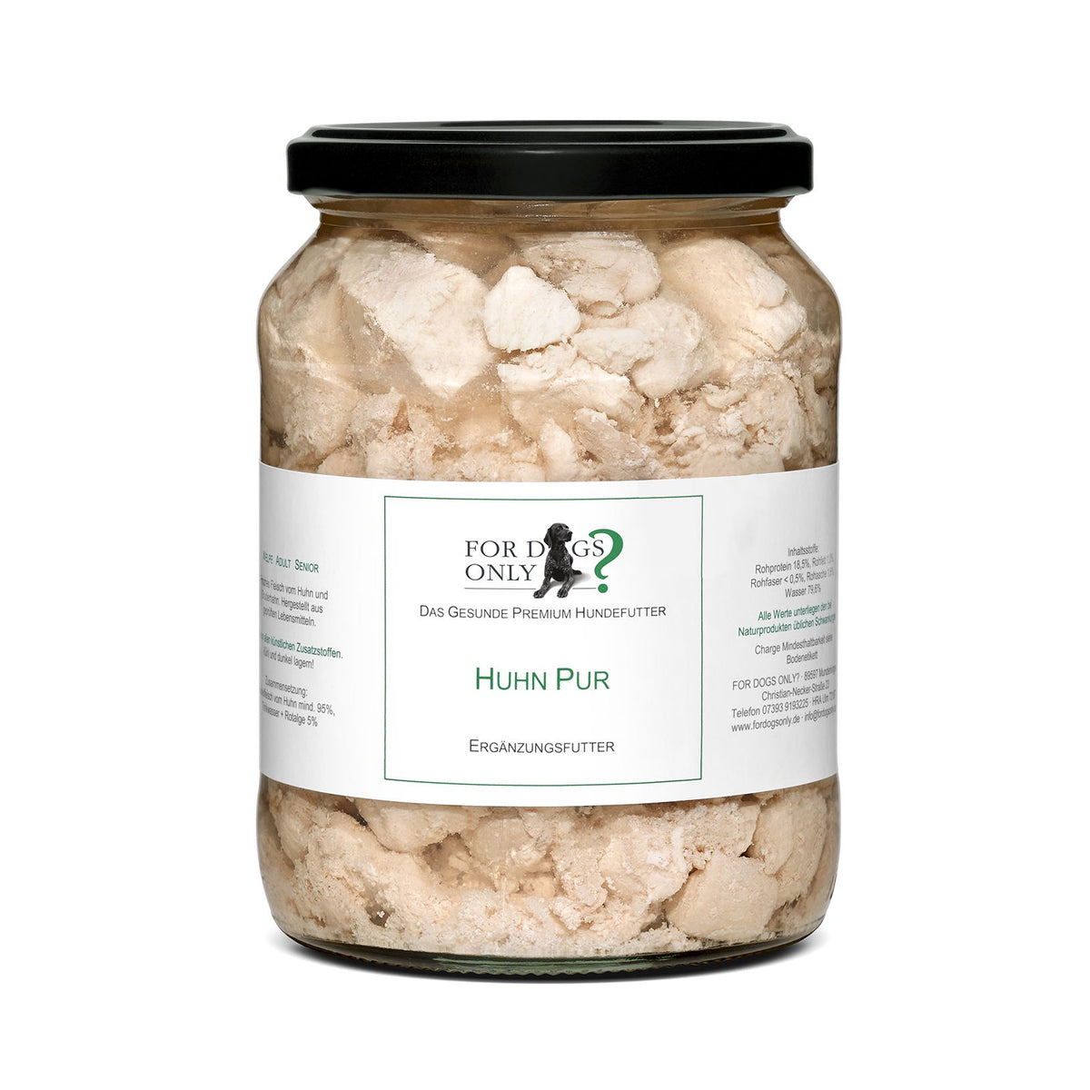 For Dogs Only Premium Hundefutter Huhn Pur - Ergänzungsfutter