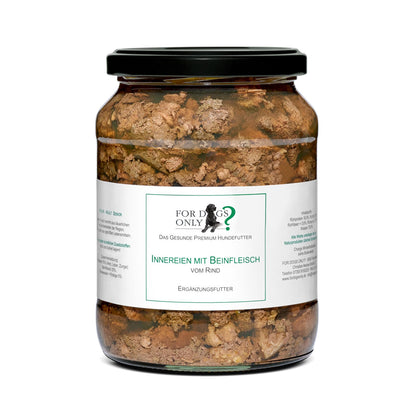 For Dogs Only Premium Hundefutter Innereien & Beinfleisch Pur - Ergänzungsfutter