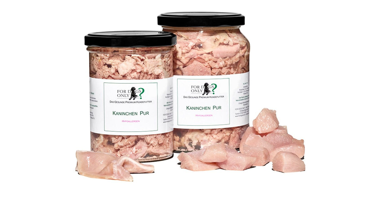 For Dogs Only Premium Hundefutter Kaninchen Pur - Ergänzungsfutter