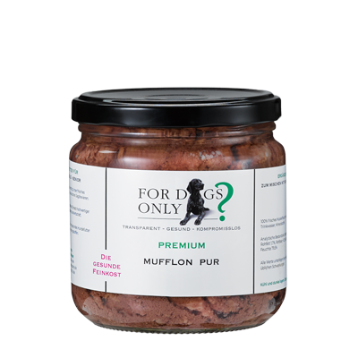 For Dogs Only Premium Hundefutter Mufflon Pur - Ergänzungsfutter